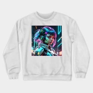 Neon cyberpunk Astronaut Crewneck Sweatshirt